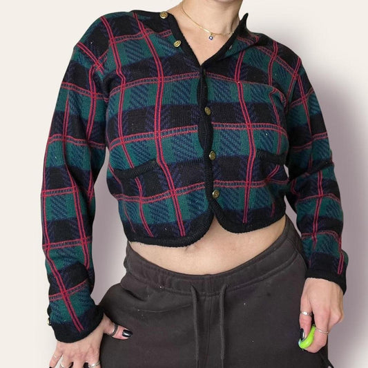 Plaid Cardigan
