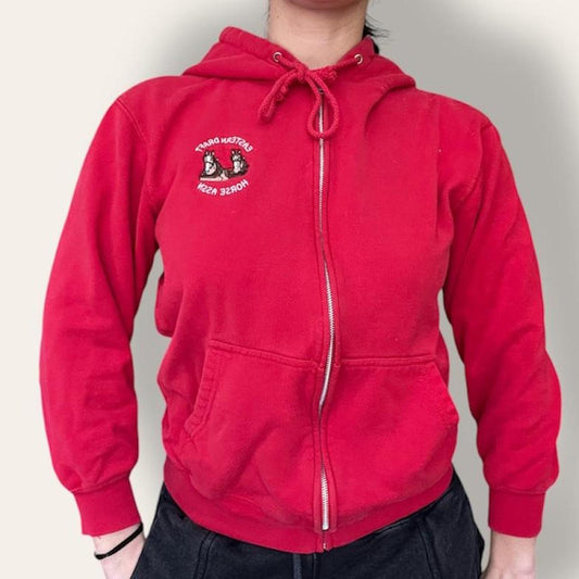 Red Horse Zip Up Hoodie