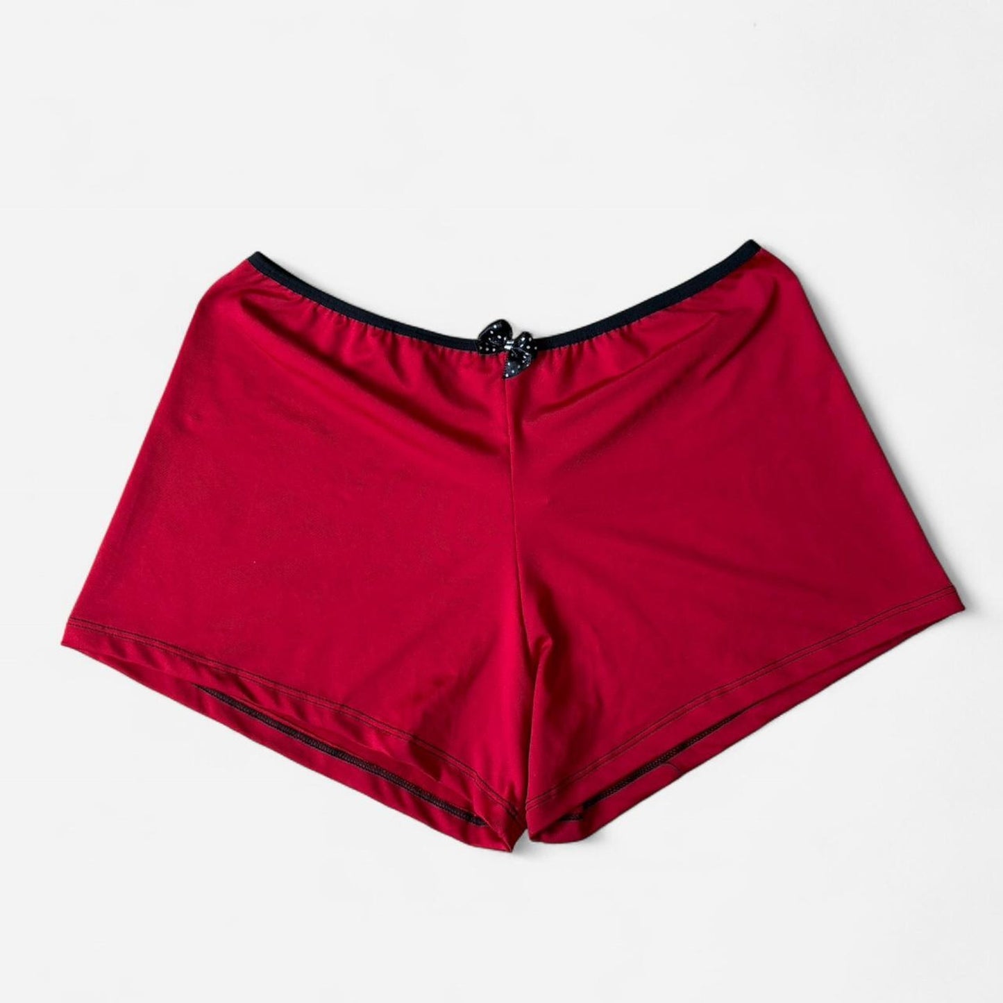 Red Micro Mini Shorts