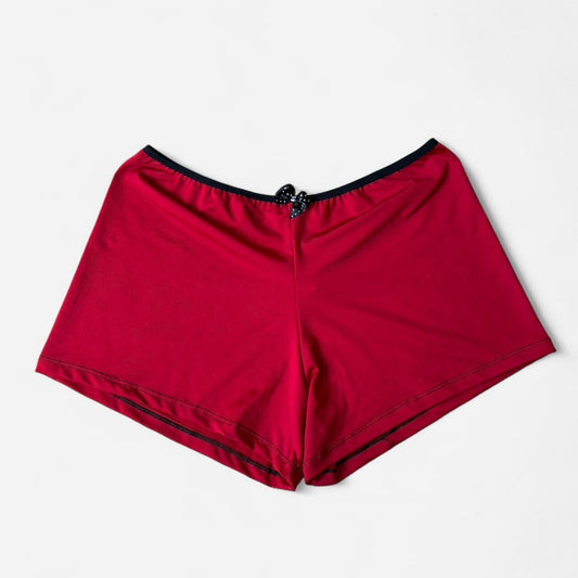 Red Micro Mini Shorts