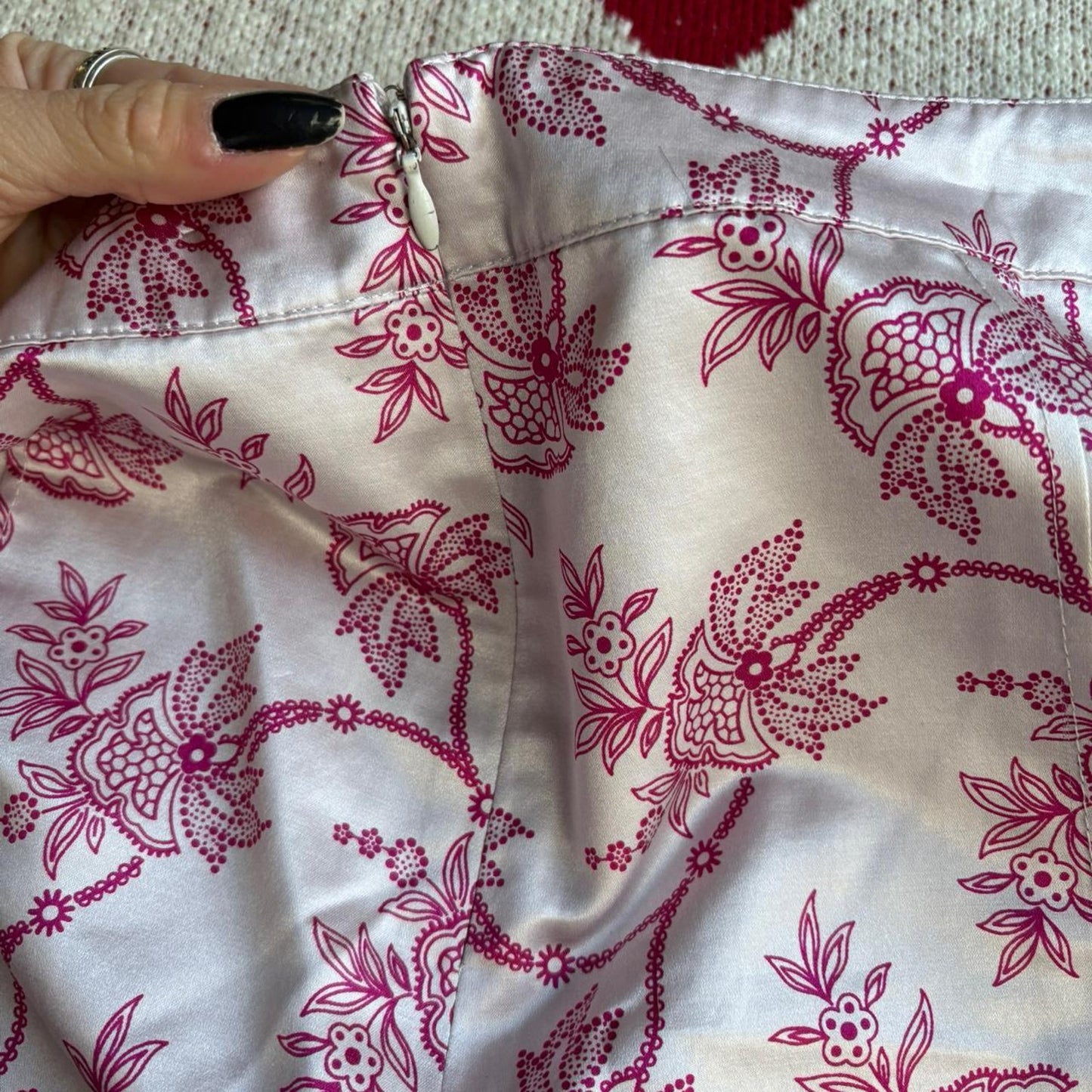 Pink Floral Mini Skirt