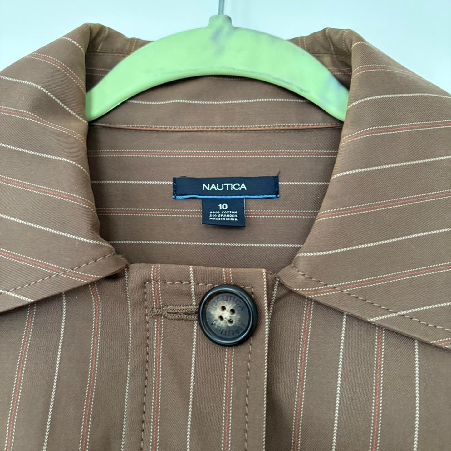 Striped  Button Up Jacket