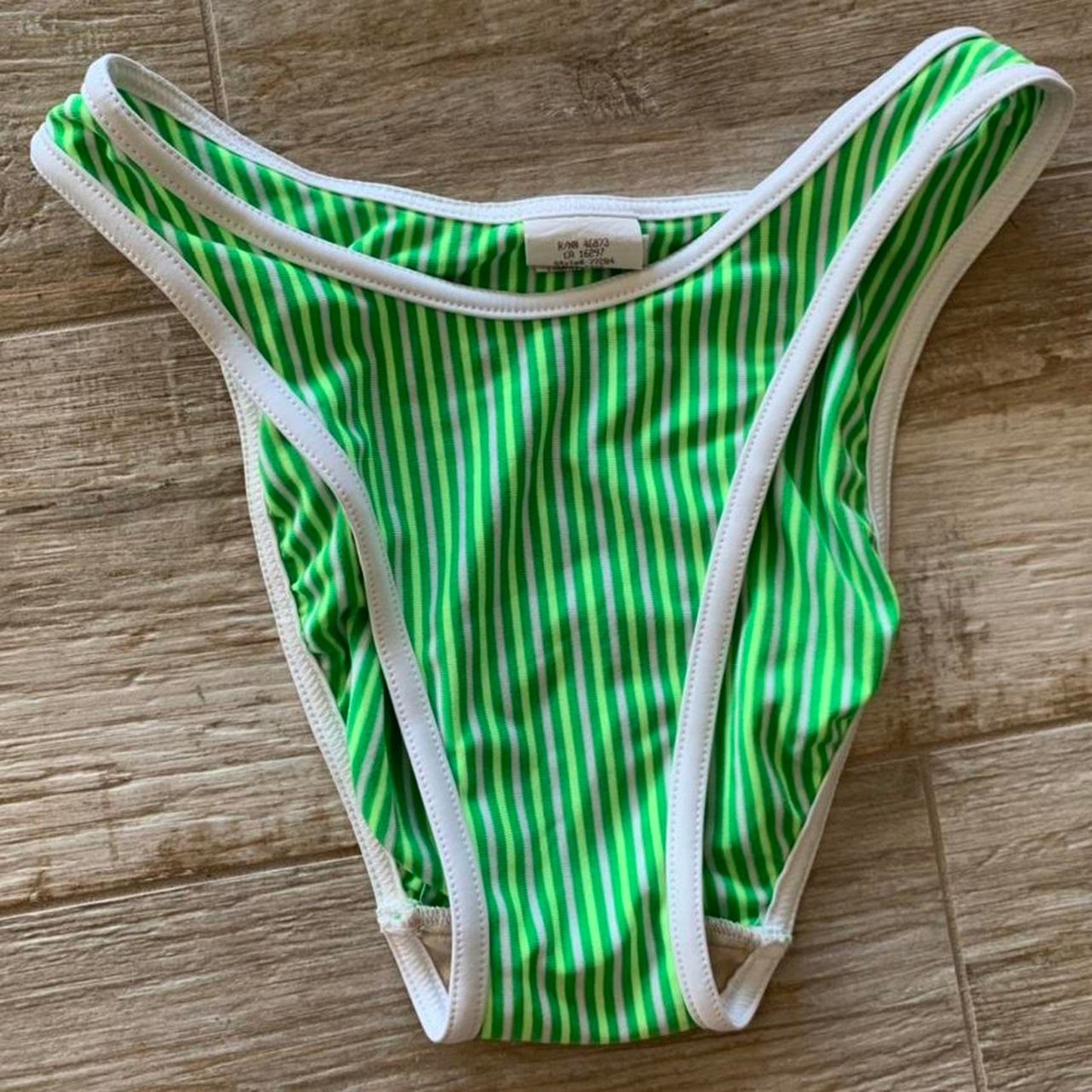 Green Striped Bikini