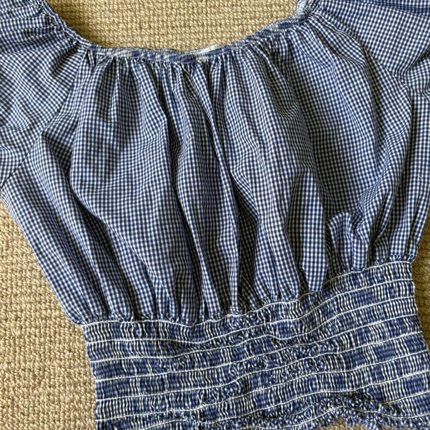 Blue Gingham Top
