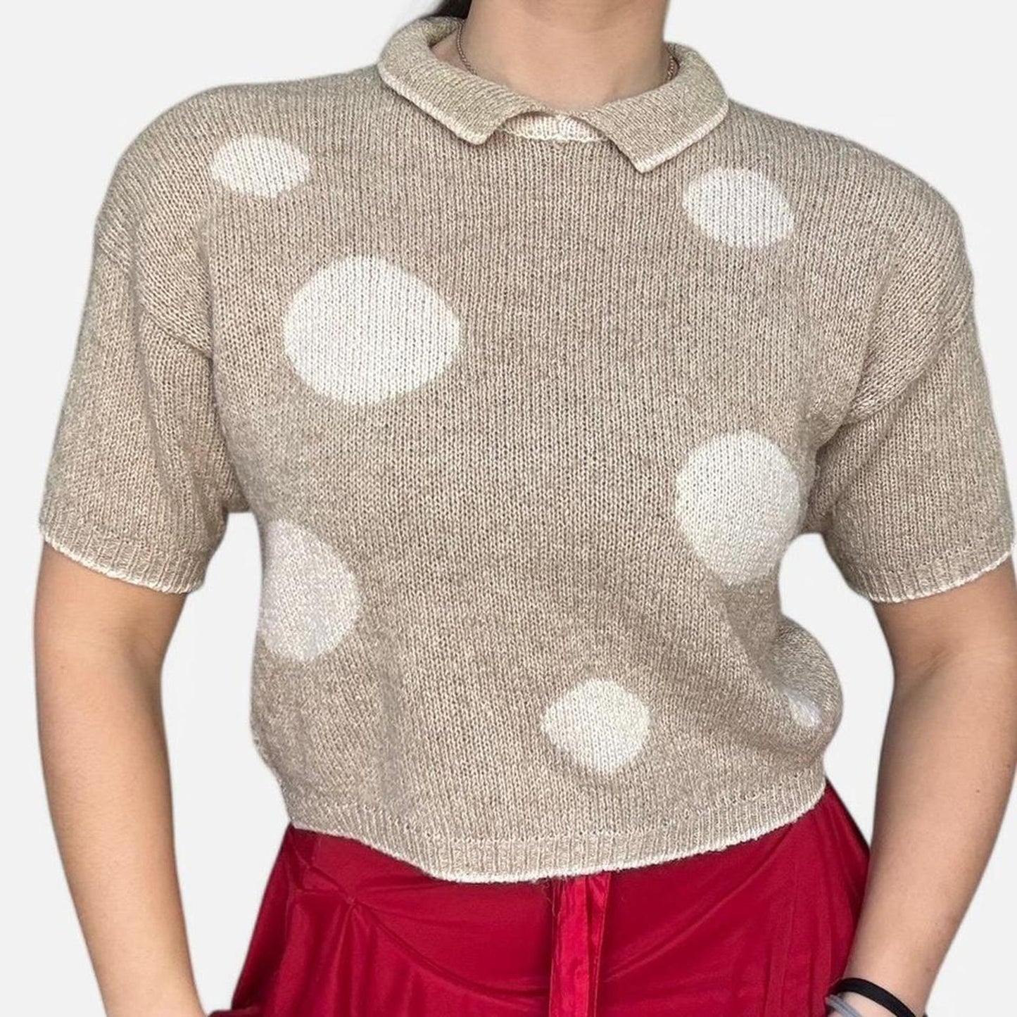 Polka Dot Knit Top