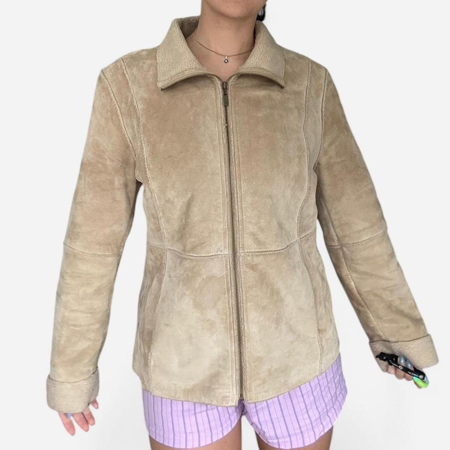 Cream Suede Jacket