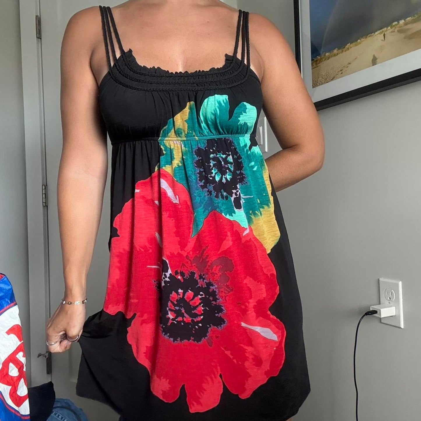 Graphic Floral Mini Dress