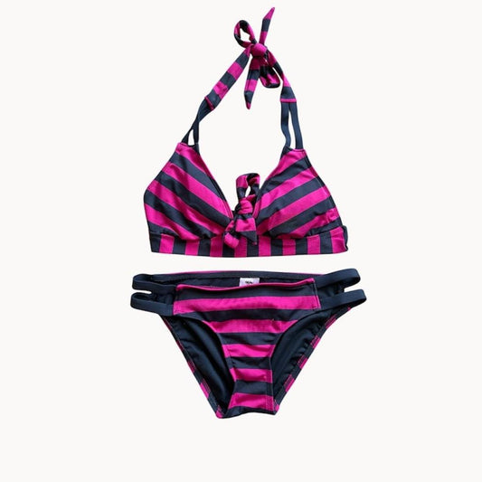 Pink Striped Bikini