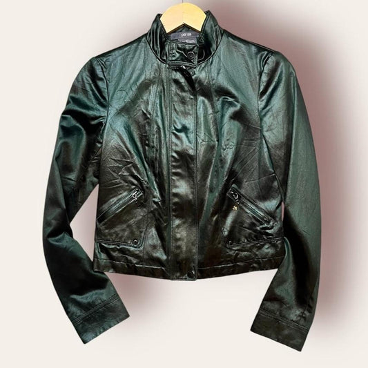 Silky Green Bomber Jacket
