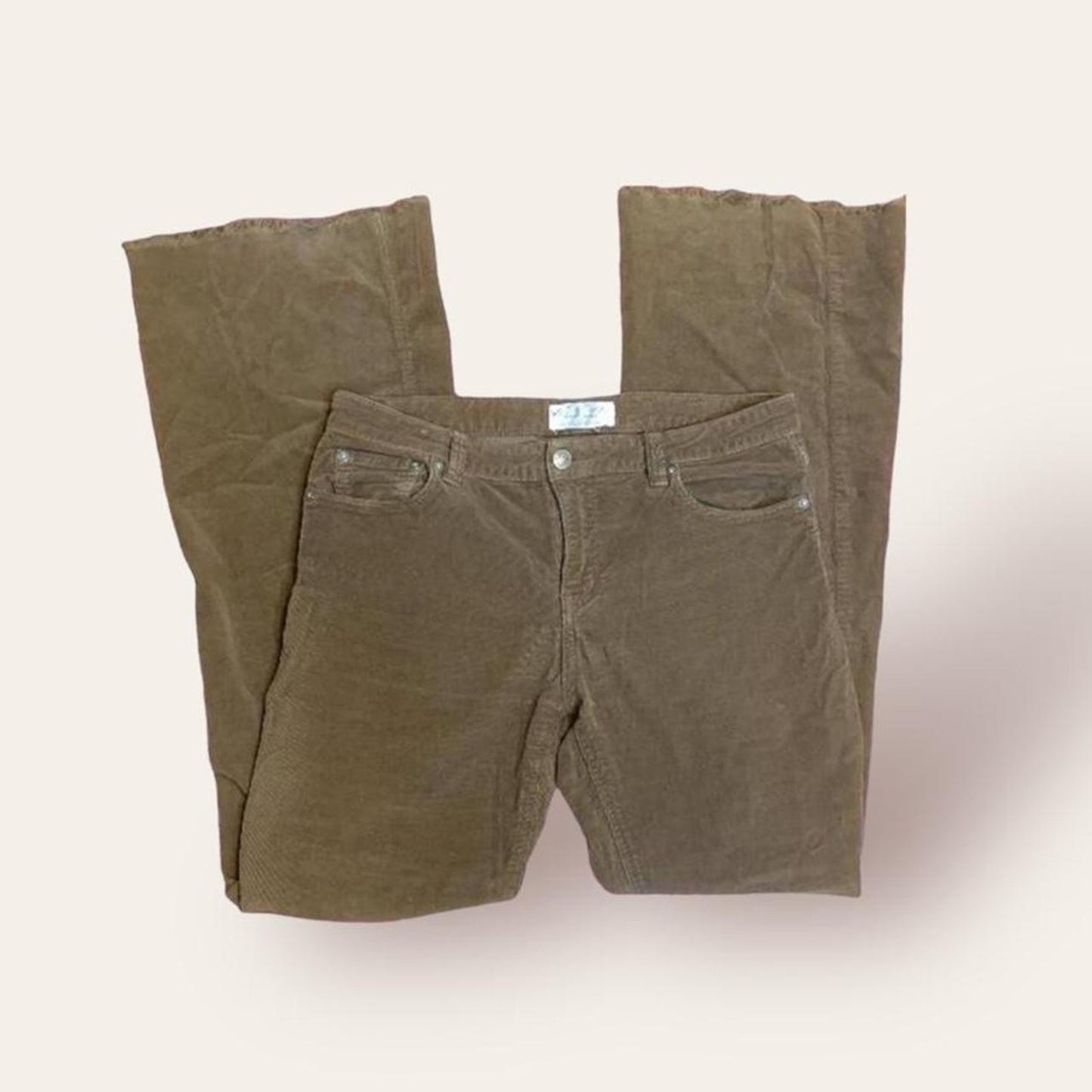 Brown Corduroy Flare Pants