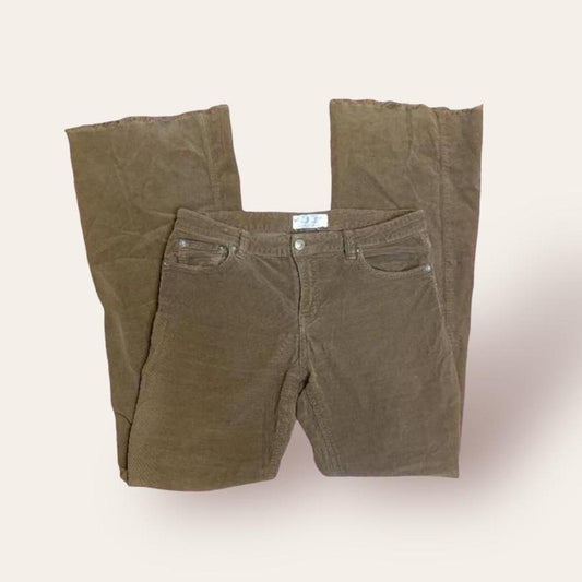 Brown Corduroy Flare Pants