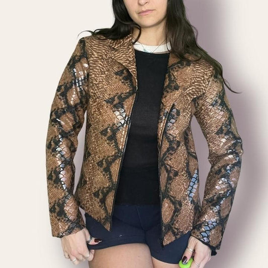 Snakeskin Print Blazer