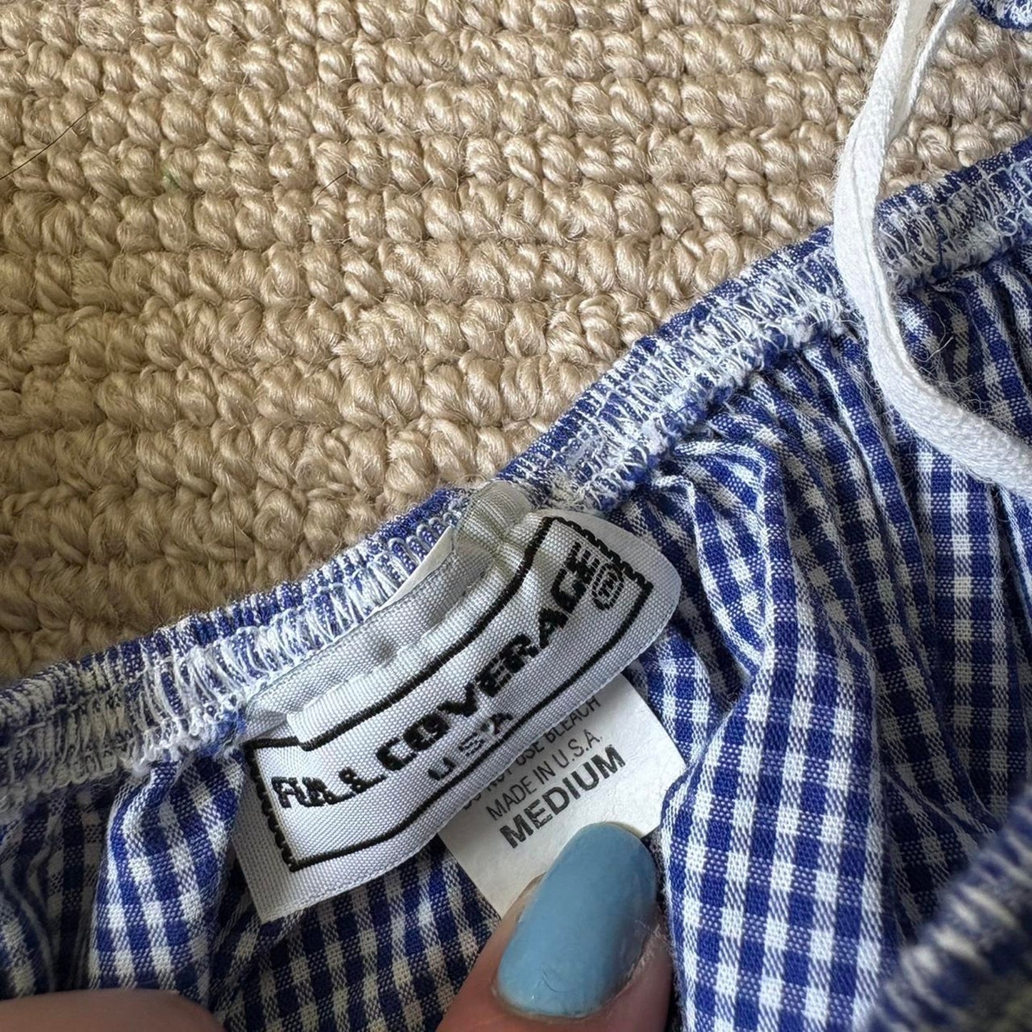 Blue Gingham Top