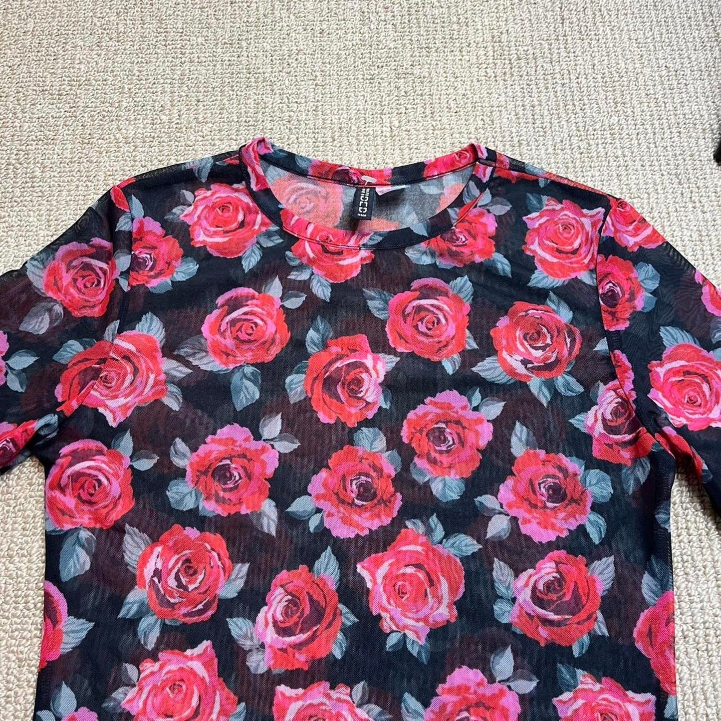 Rose Mesh Top