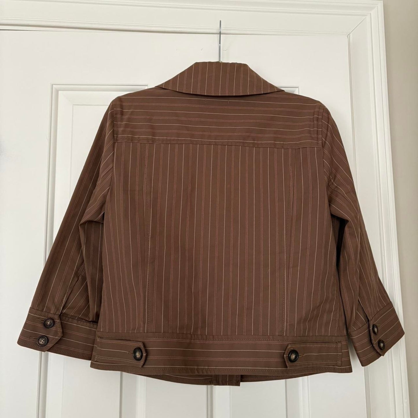 Striped  Button Up Jacket