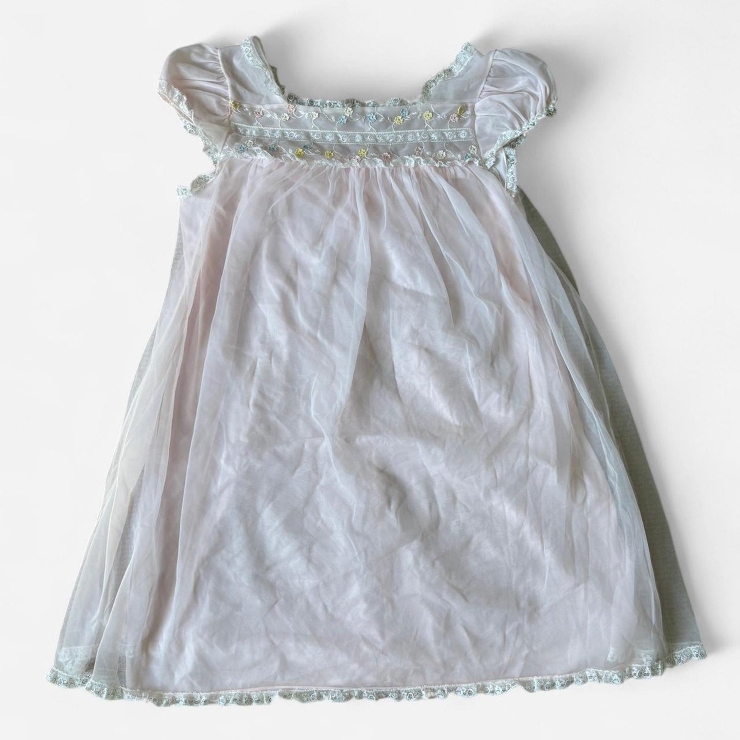 Pink and yellow babydoll dress