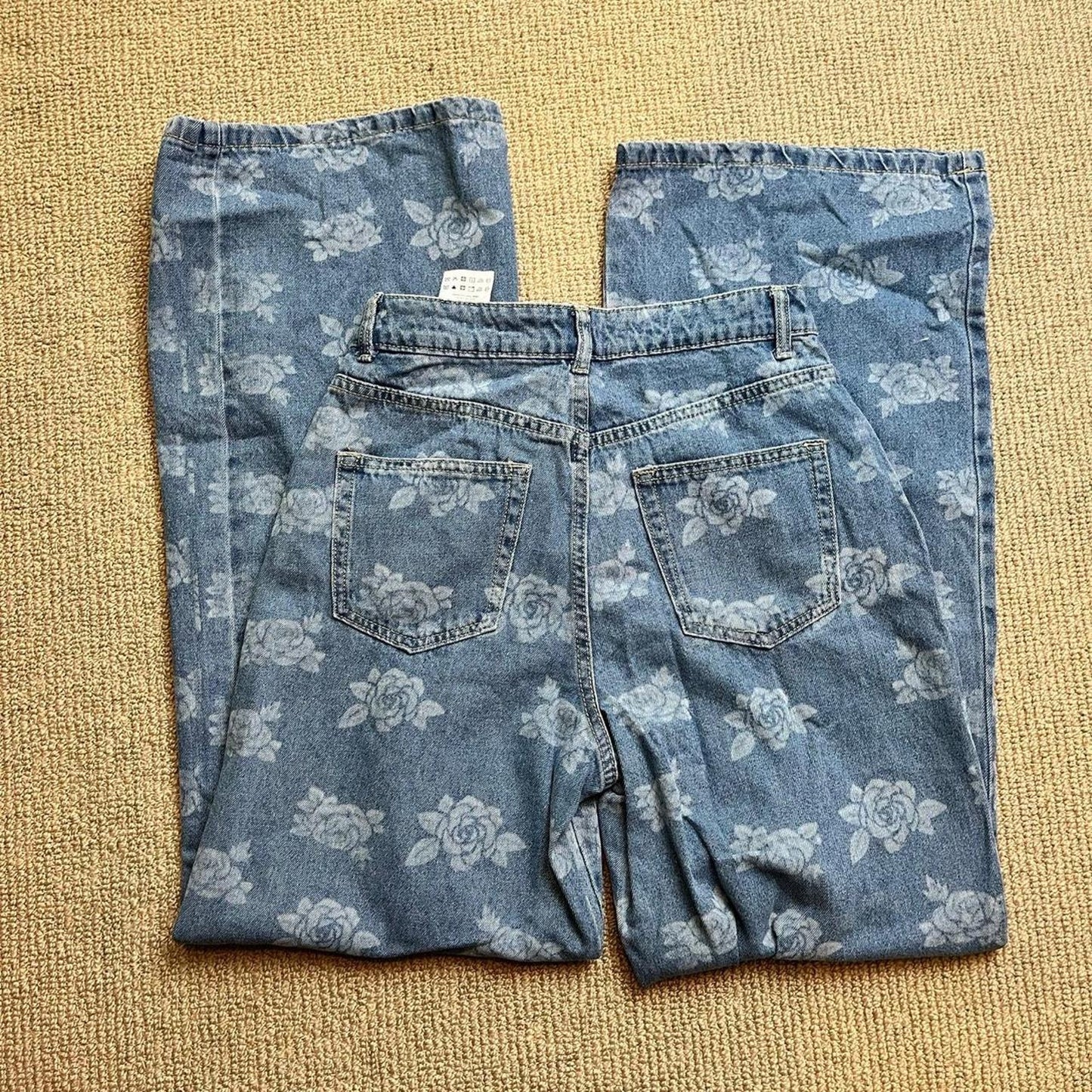 Rose Print Jeans