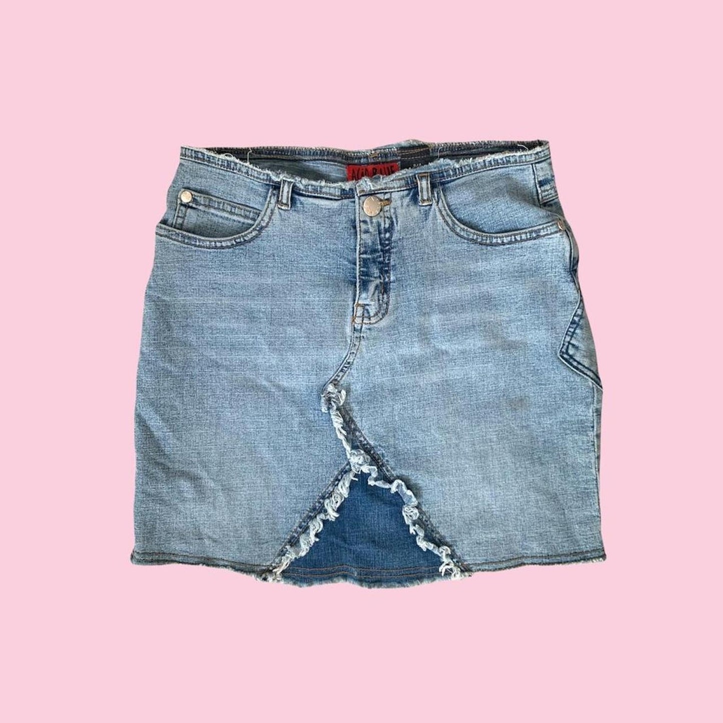 Patchwork Denim Mini Skirt