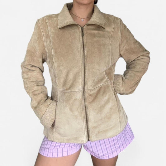 Cream Suede Jacket