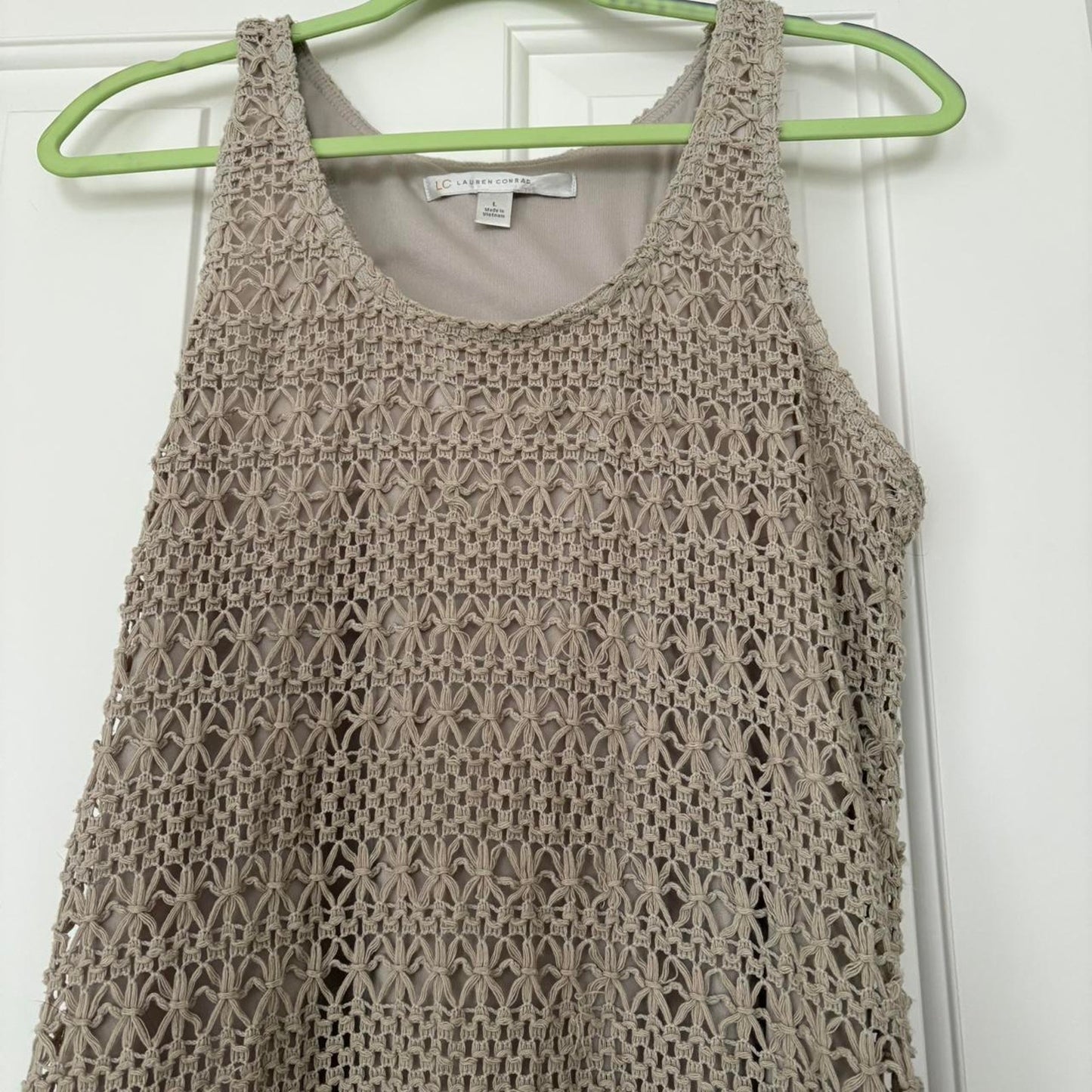Cream Crochet Maxi Dress