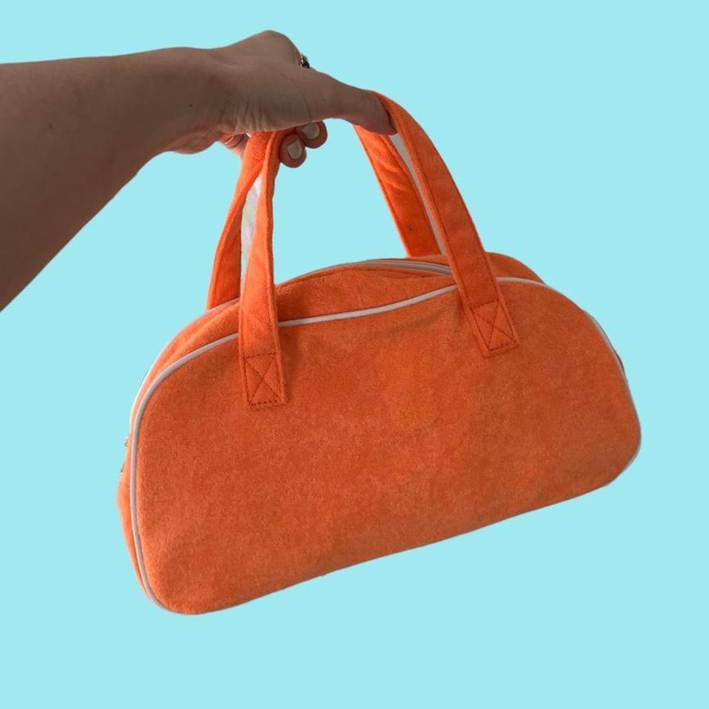 Orange Terry Cloth Bag