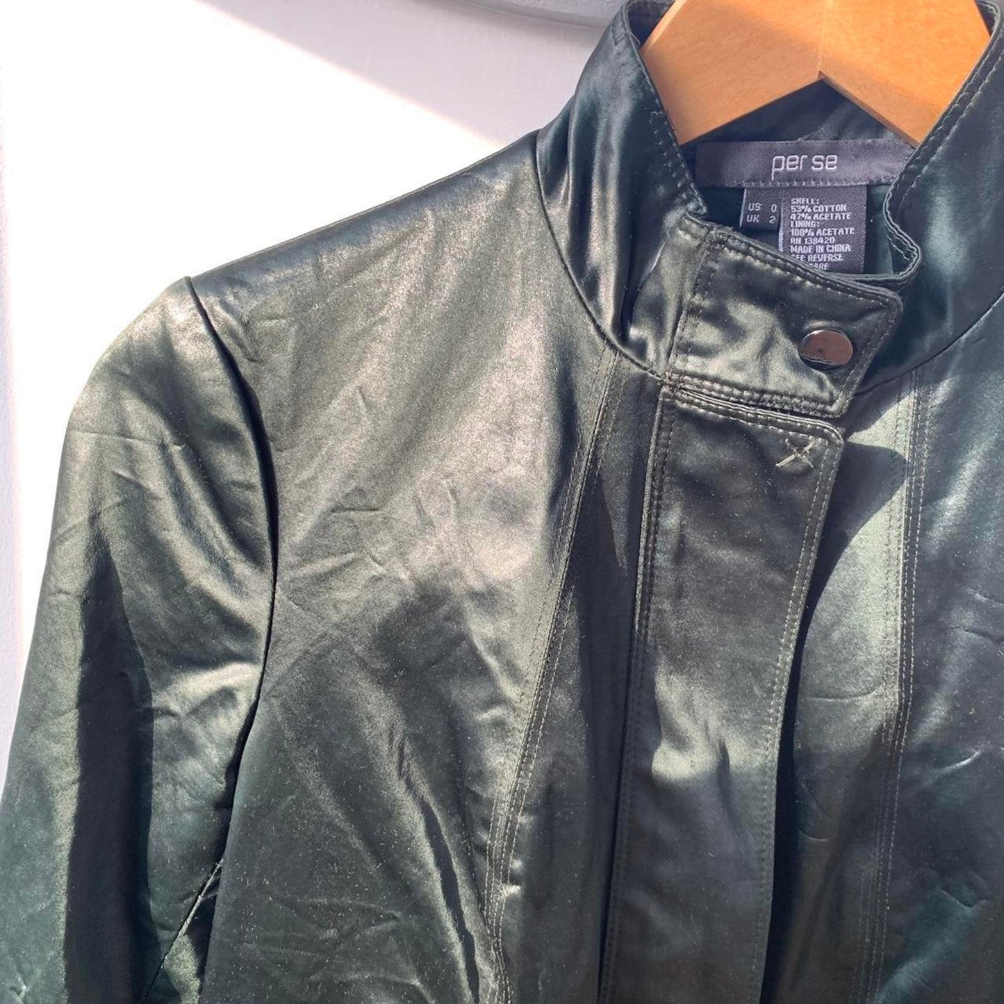 Silky Green Bomber Jacket