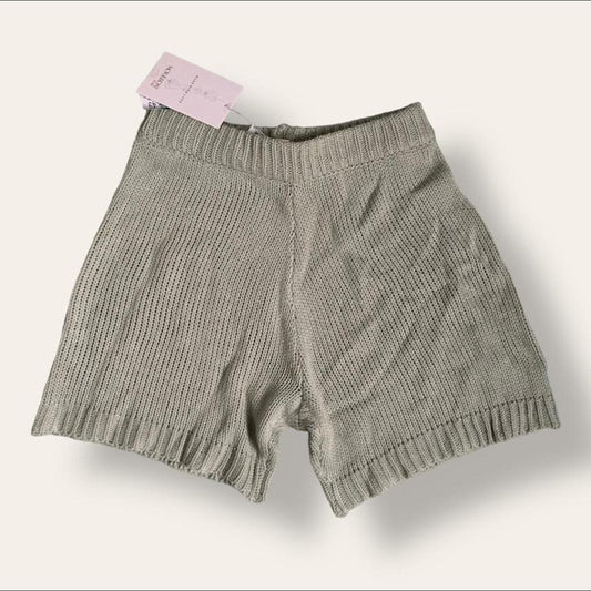 Green Knit Shorts