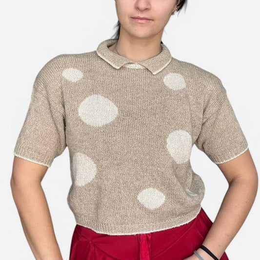 Polka Dot Knit Top