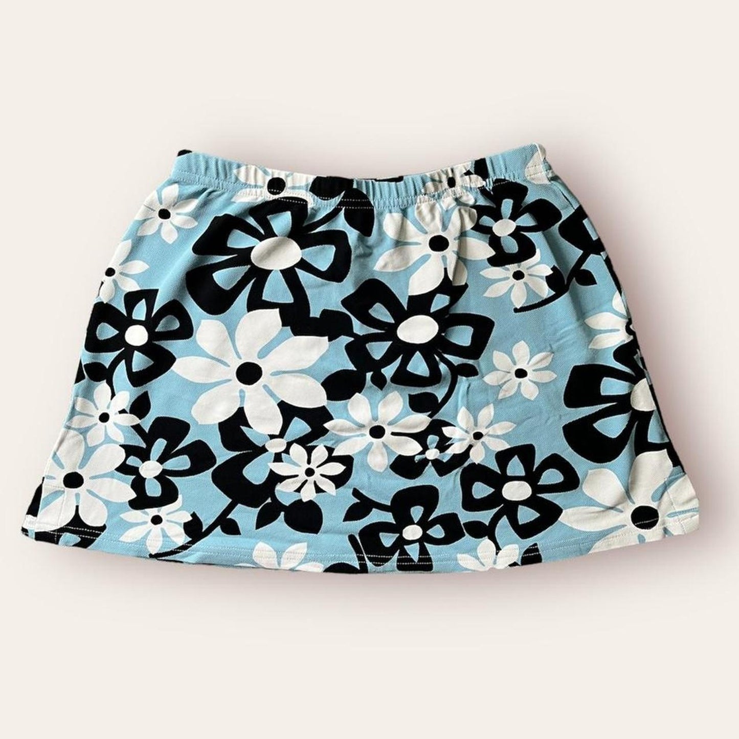 Blue floral vintage tennis skirt