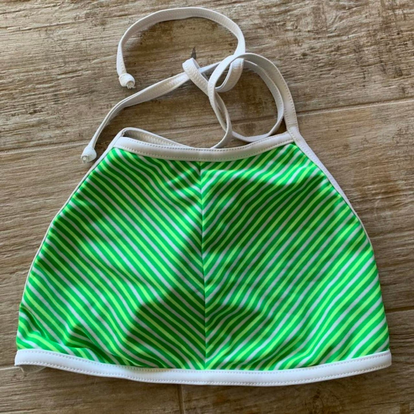 Green Striped Bikini