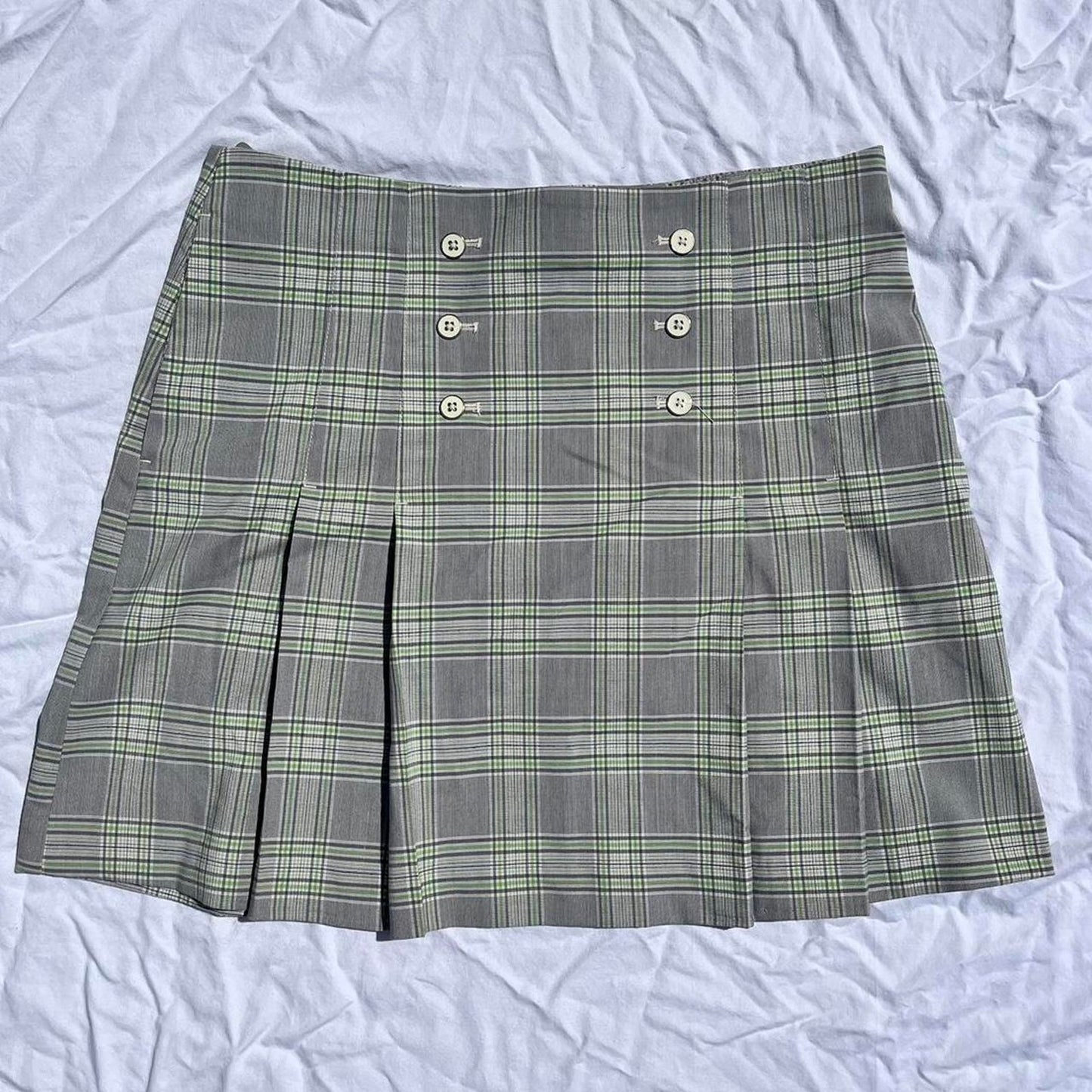Plaid Pleated Skirt