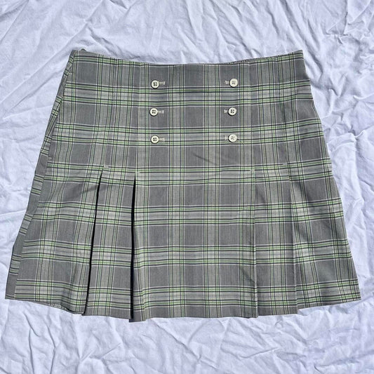 Plaid Pleated Skirt