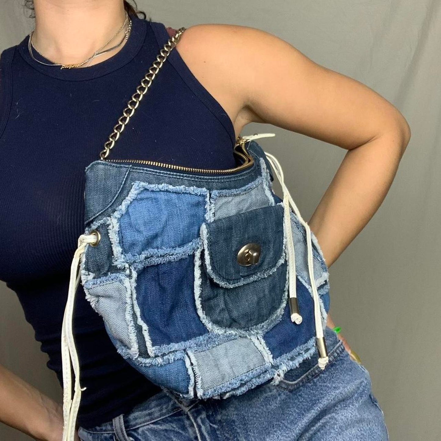 Patchwork Denim Bag