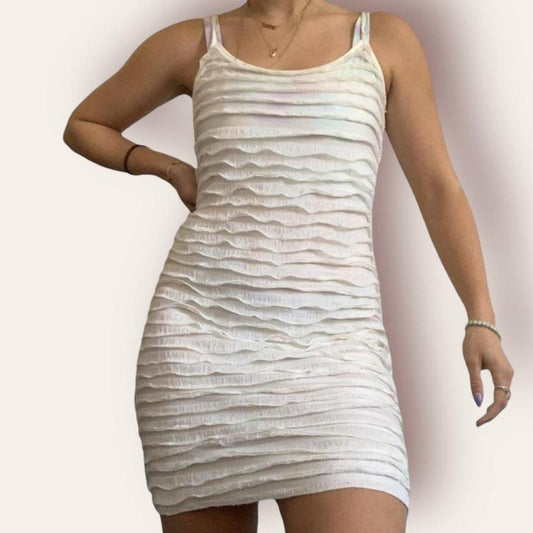 White Ruffle Dress