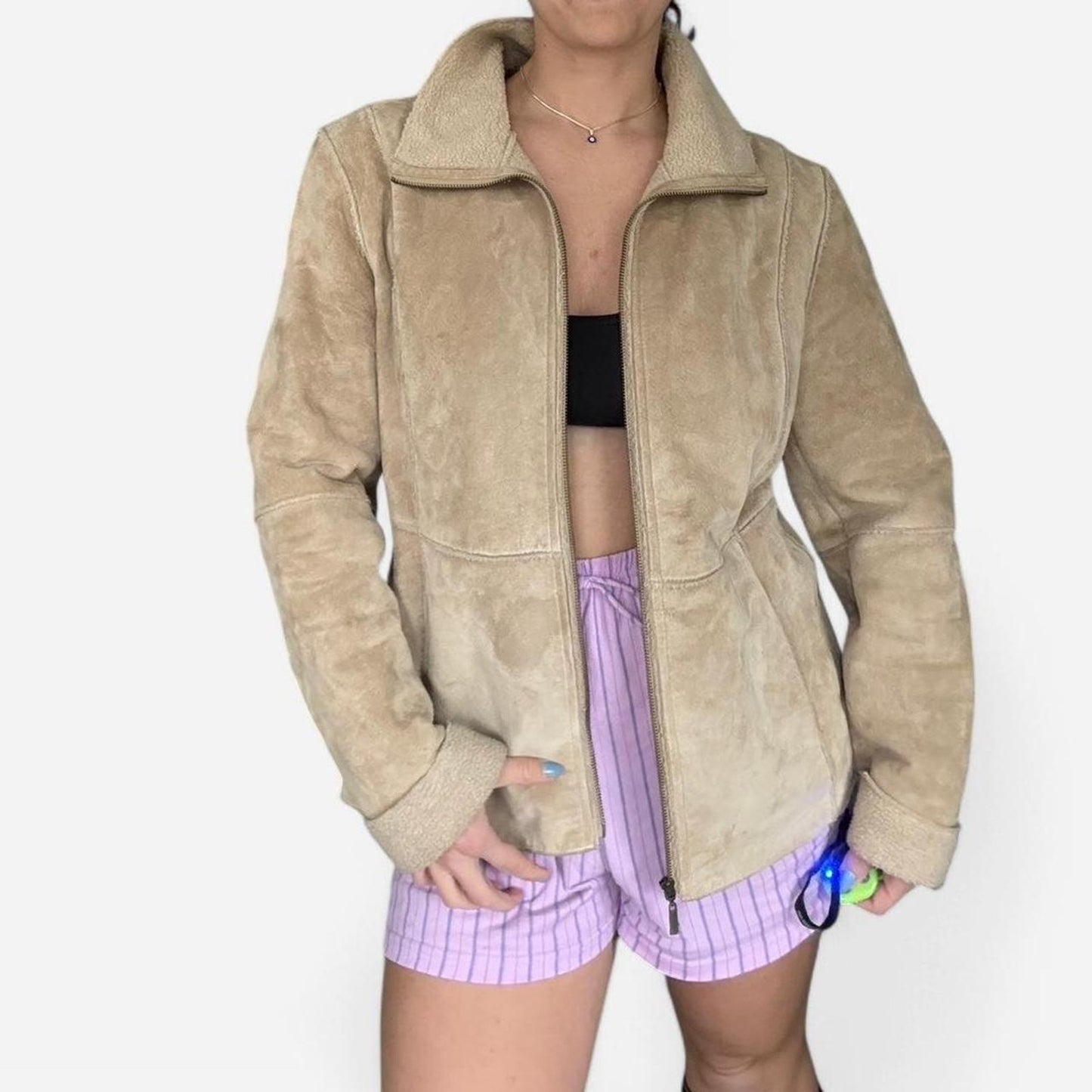 Cream Suede Jacket