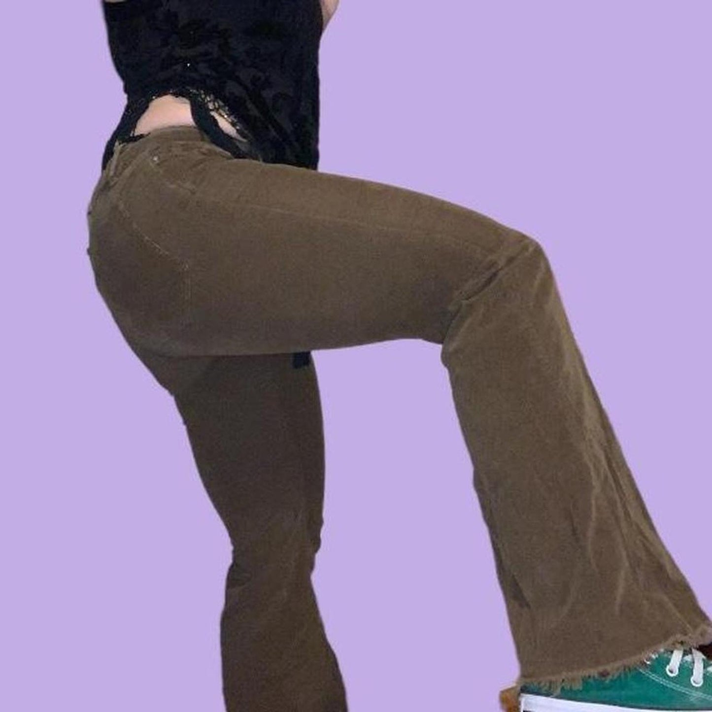 Brown Corduroy Flare Pants