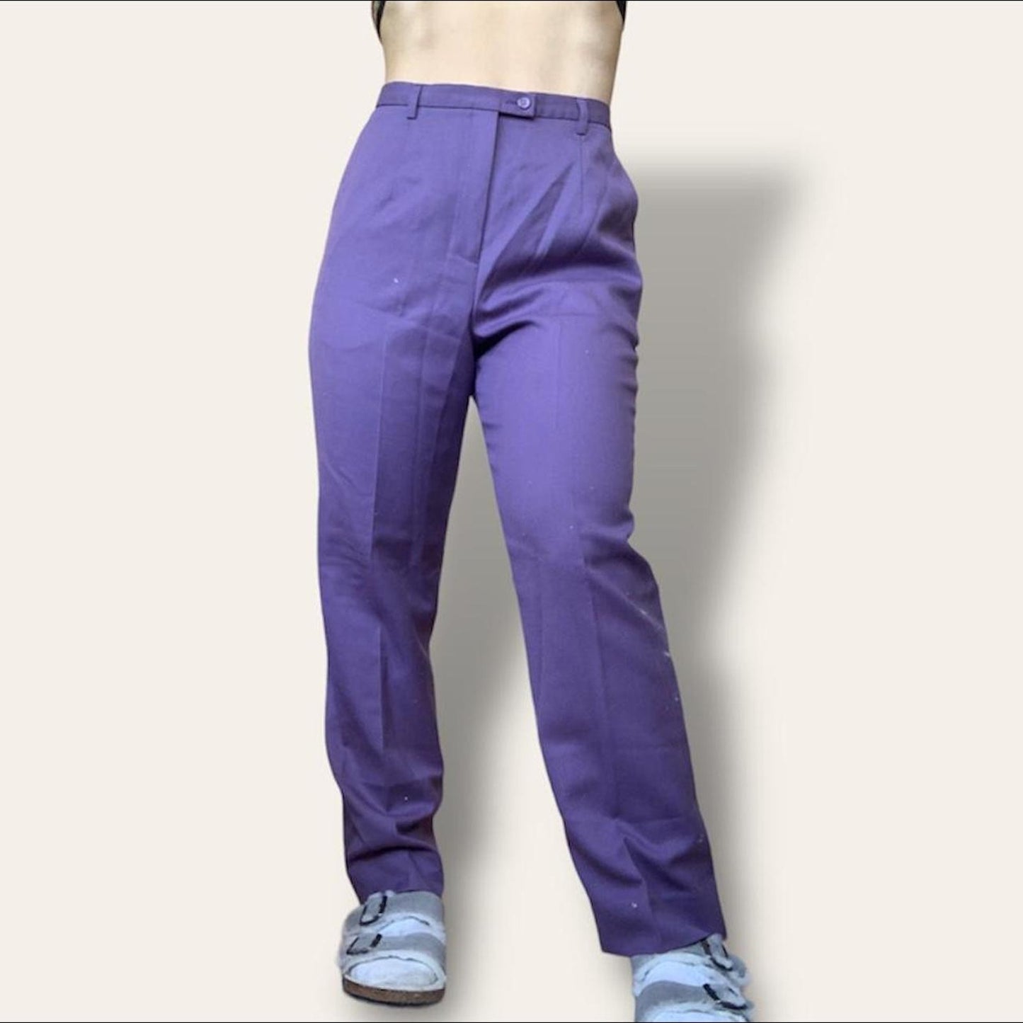 Purple Wool Trousers