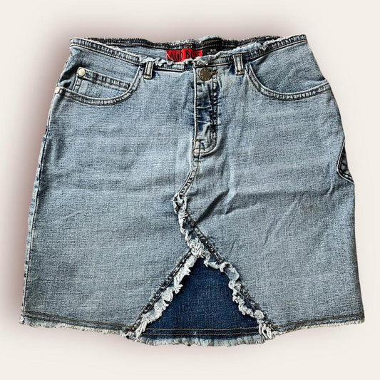 Patchwork Denim Mini Skirt