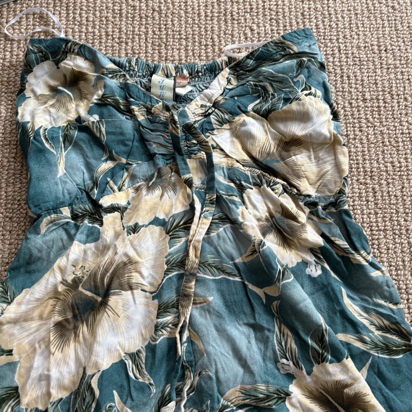 Tropical Print Halter Dress