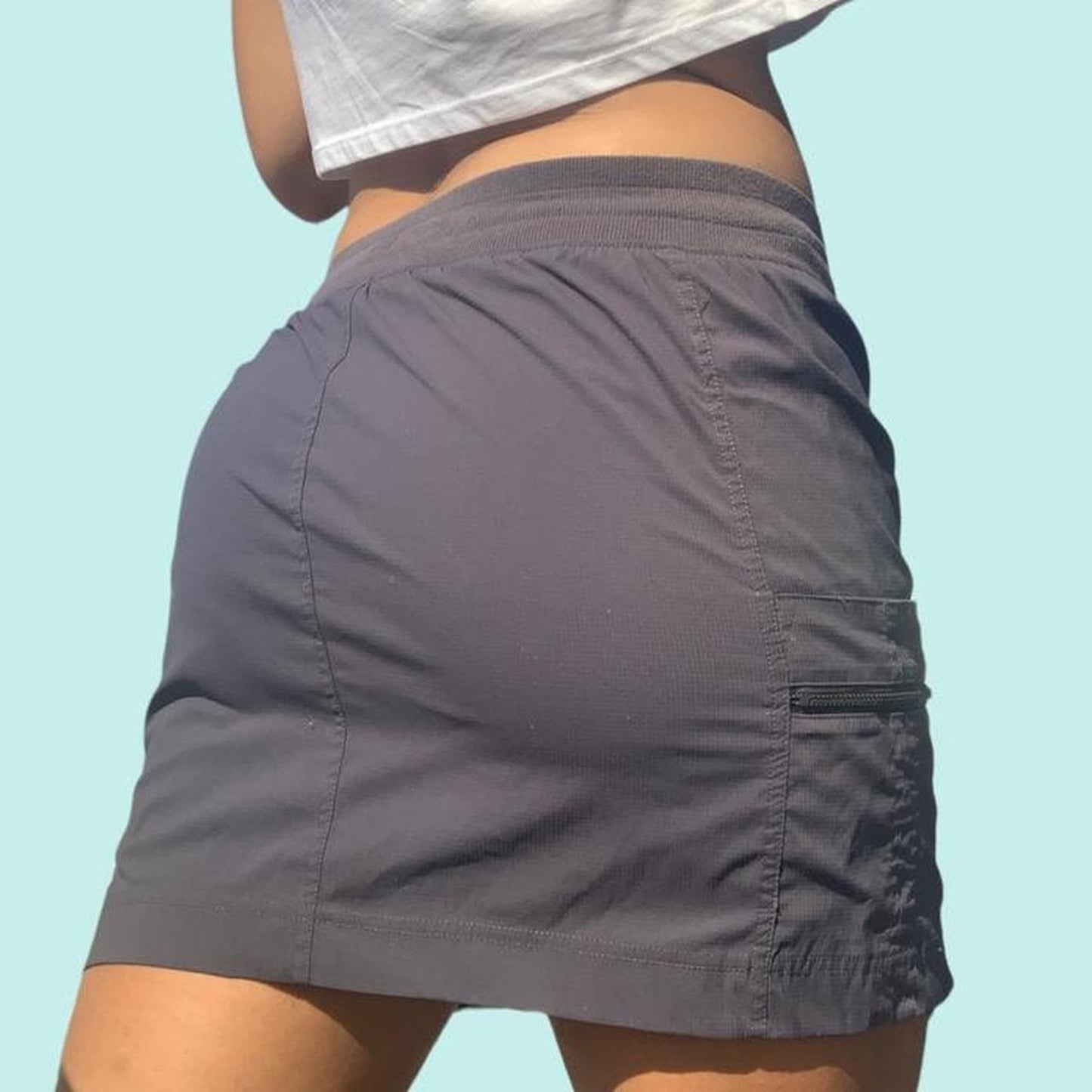 Grey Cargo Skirt