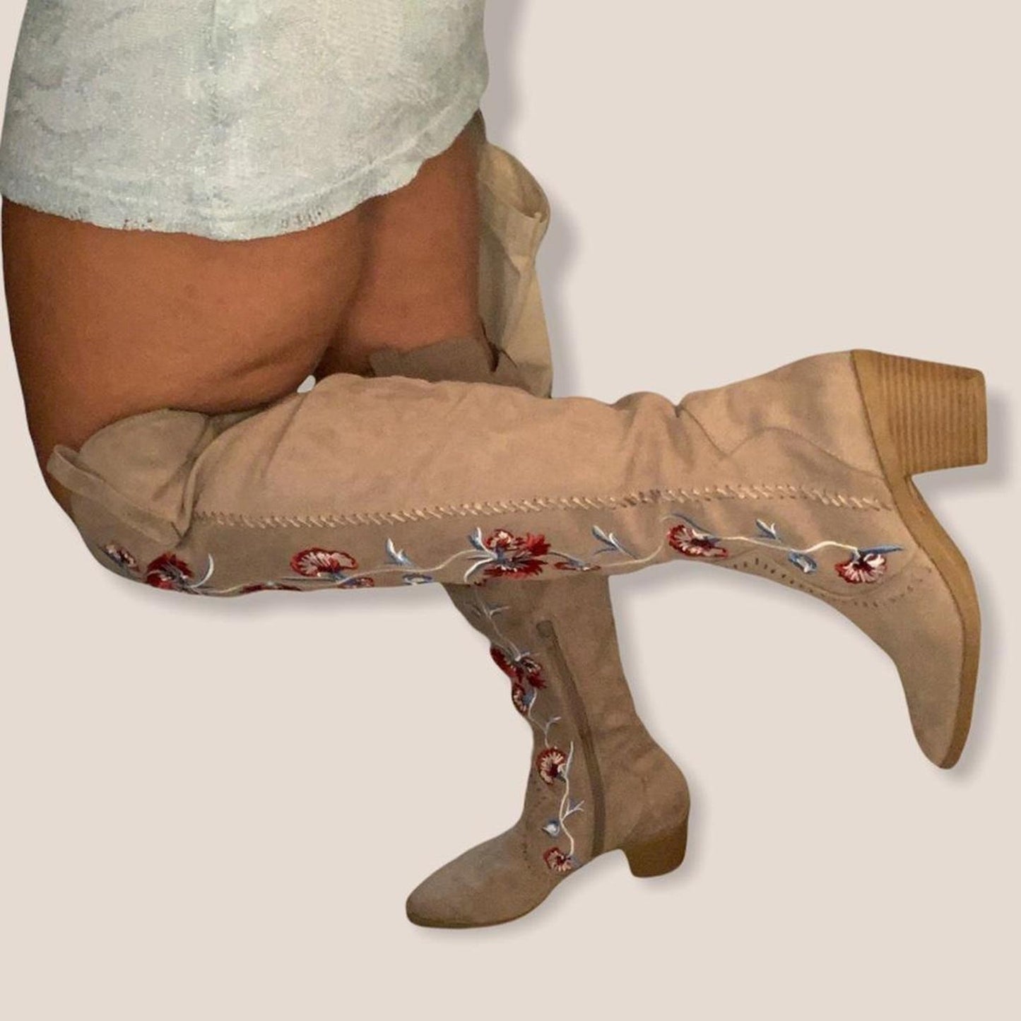 Over the knee boho boots