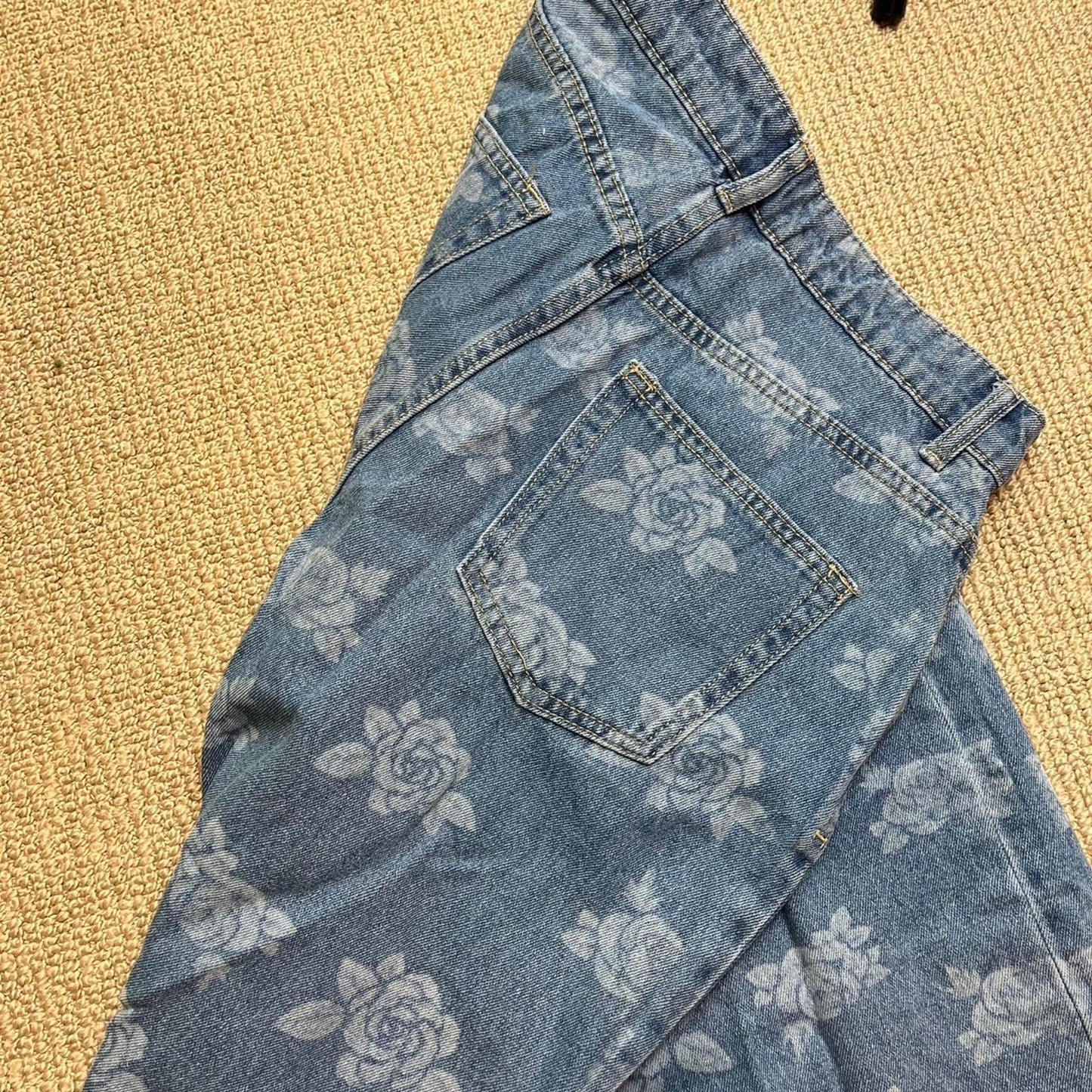 Rose Print Jeans