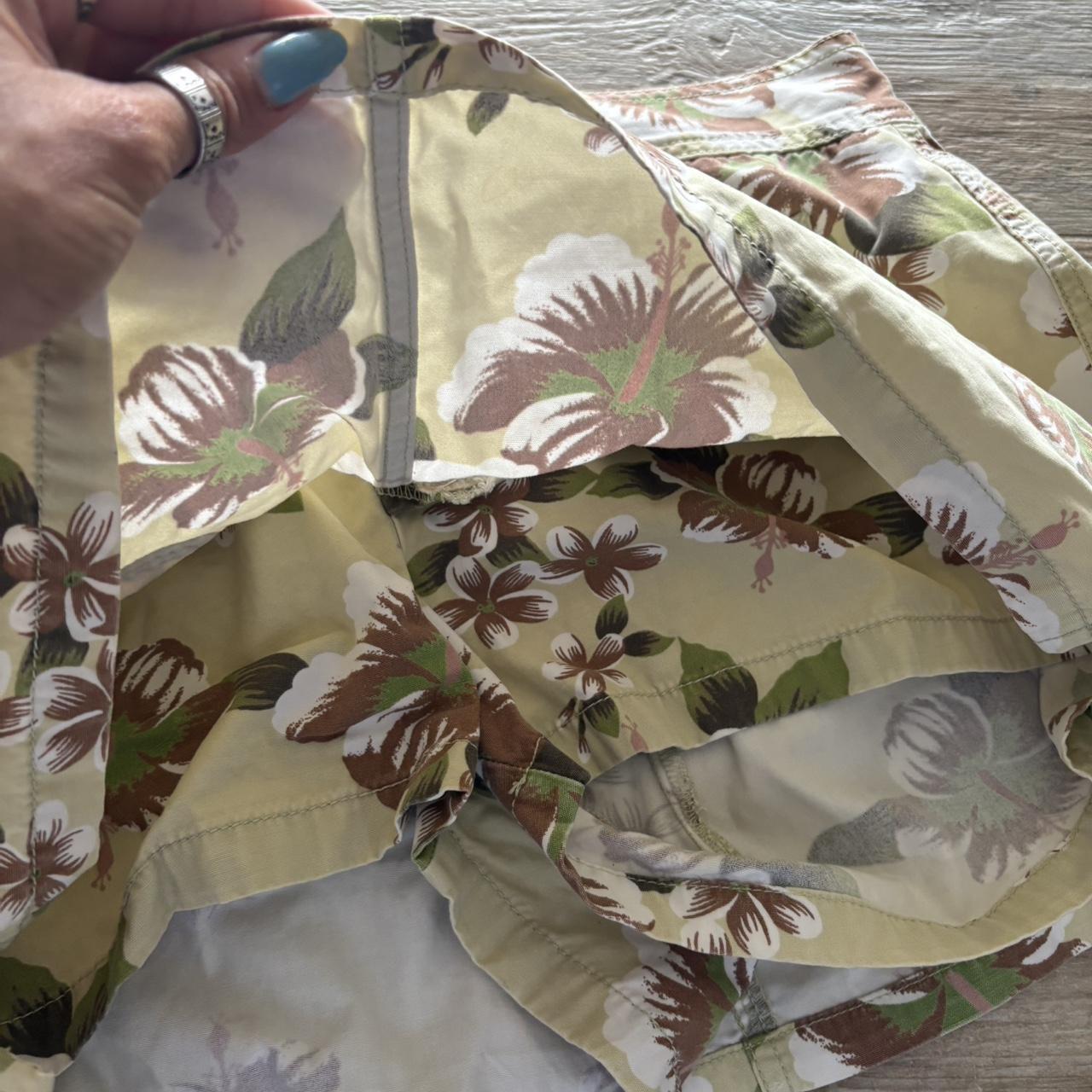 Tropical print mini skort