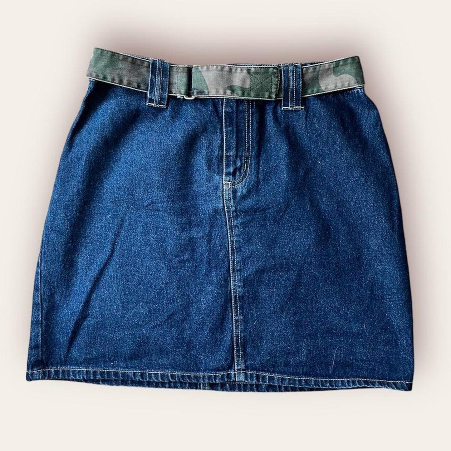 Denim and Camo Mini Skirt