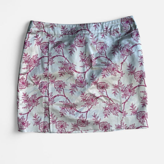 Pink Floral Mini Skirt