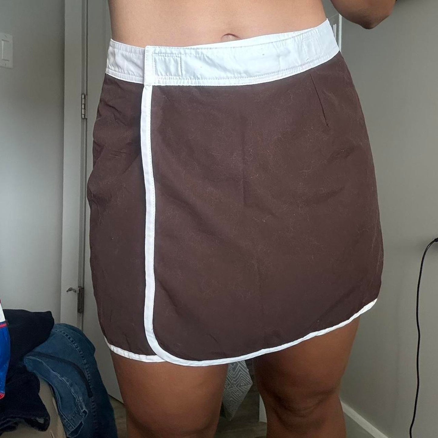 Reversible Wrap Mini Skirt