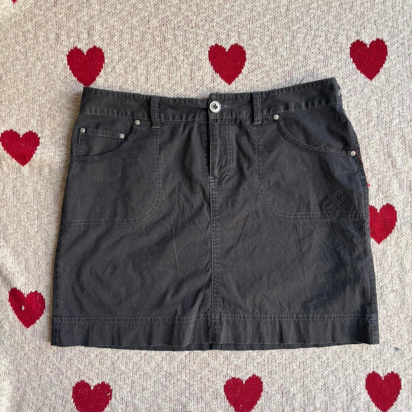 Grey Cargo Skirt