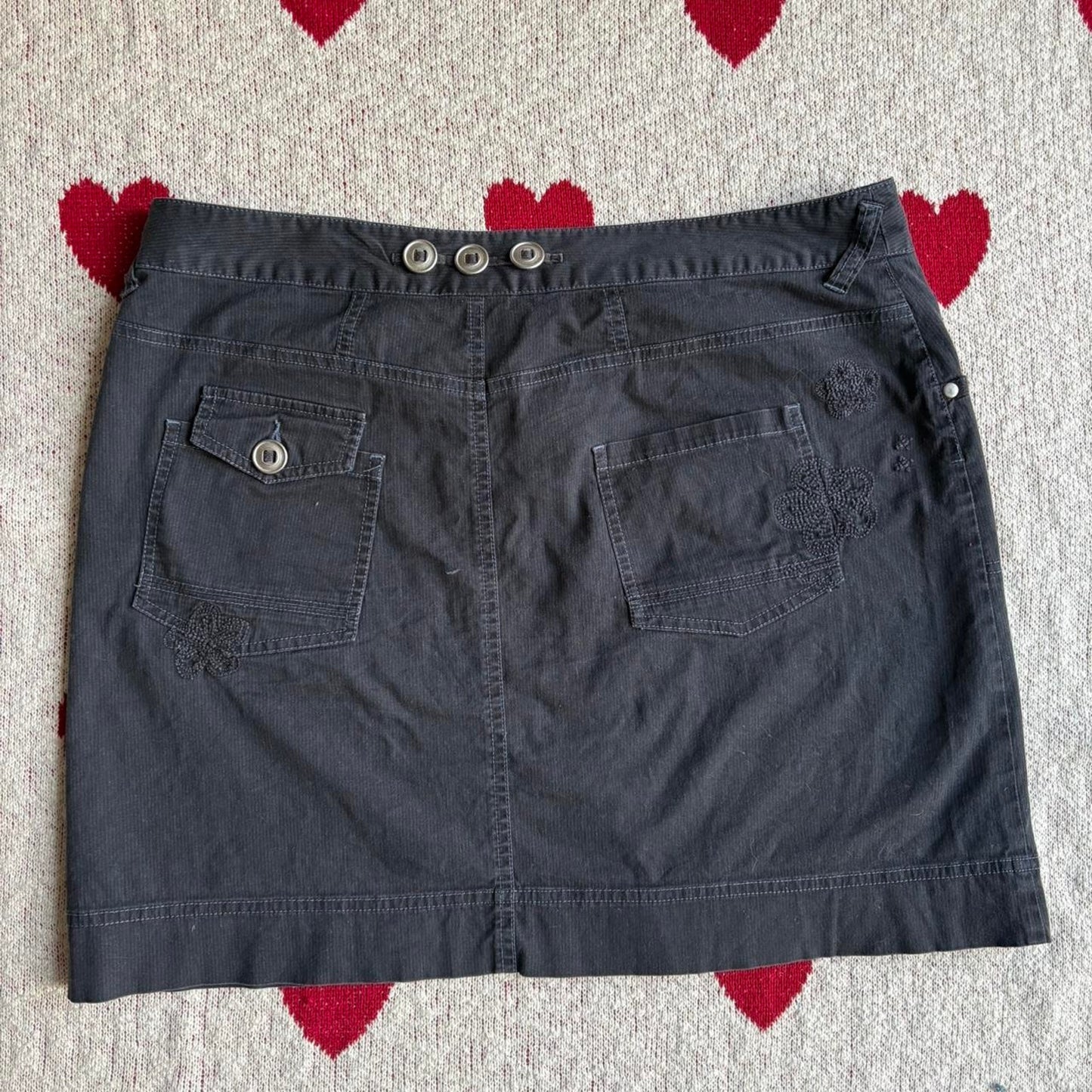 Grey Cargo Skirt