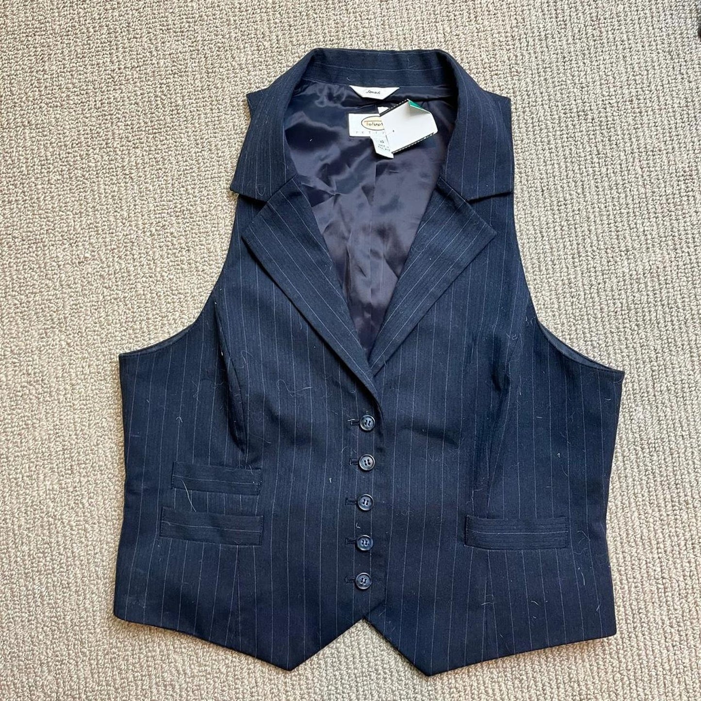 Halter Pinstripe Vest