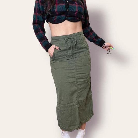 Green Cargo Skirt